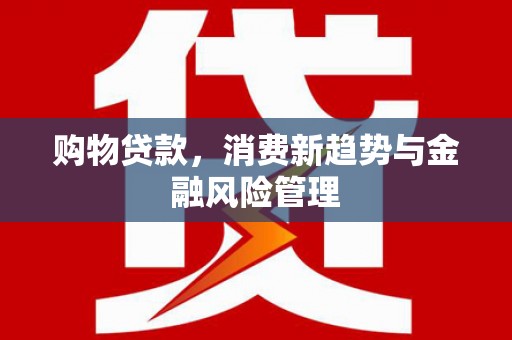 开福购物贷款，消费新趋势与金融风险管理