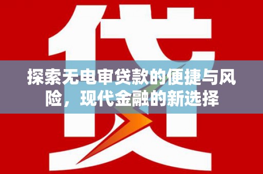 盐山探索无电审贷款的便捷与风险，现代金融的新选择