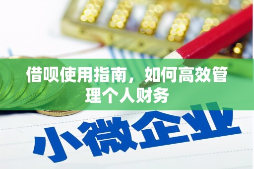 即墨借呗使用指南，如何高效管理个人财务
