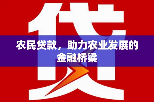 四湖农民贷款，助力农业发展的金融桥梁