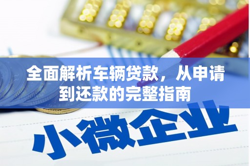 海陵全面解析车辆贷款，从申请到还款的完整指南