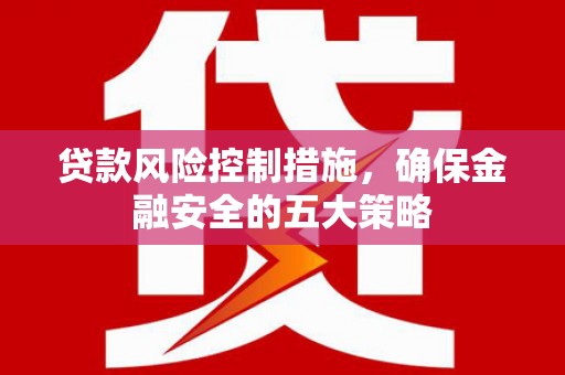 八宿贷款风险控制措施，确保金融安全的五大策略
