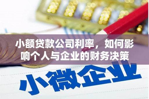 阳江小额贷款公司利率，如何影响个人与企业的财务决策