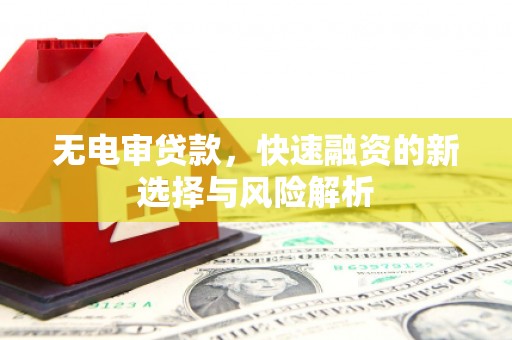 临沧无电审贷款，快速融资的新选择与风险解析