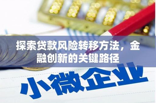 中坜探索贷款风险转移方法，金融创新的关键路径